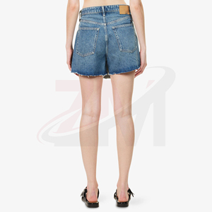 Collection de Vêtements en Denim Tendance : Hauts et Shorts en Jean Taille Haute pour Femme, Style Décontracté Streetwear - Product Image 3