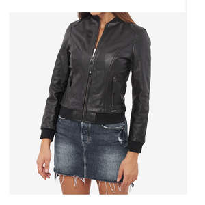 Veste en cuir pour femme, coupe ajustée, design moderne et épuré, respirante et imperméable, style décontracté urbain - Product Image 6