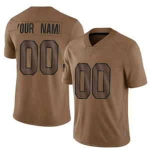 Maillot de football américain personnalisé pour hommes, col en V, manches courtes, 100 % polyester, évacuation de l'humidité, numéros d'équipe, impression par sublimation - Product Image 2