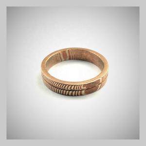 Anillo de Boda Unisex Neo-Gótico Mokume Gane, Chapado en Platino, Hecho a Mano, Ajustable, Certificado por Terceros, Perfecto para Cualquier Ocasión - Product Image 4