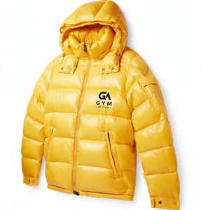 <b>GYM</b> Active Men's High Quality Winter Puffer <b>Jacket</b> Custom Polyester Fabric Waterproof Breathable Wool Lined Sporty Style - Product Image 2