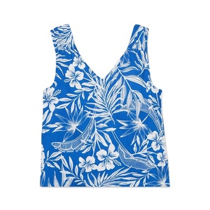 Blusa Azul Eléctrico con Cuello en V y Tirantes Anchos para Mujer, Top Elegante sin Mangas para Oficina y Uso Diario - Product Image 5