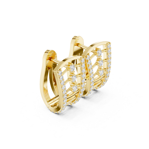 Pendientes de Oro Amarillo de 14K con Diamantes Cultivados en Laboratorio para Mujer, para Novias, Nuevos Diamantes Cultivados - Product Image 2