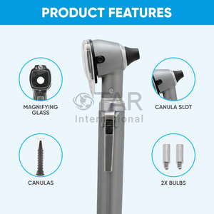 Mini otoscope à fibre optique, auriscope, endoscope ORL à fibre optique, pour examen diagnostique, professionnel, médical, otoscope auriculaire lumineux - Product Image 3