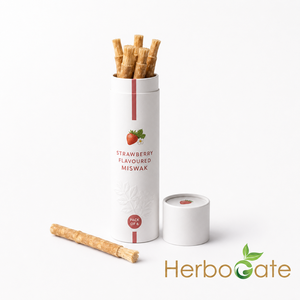 Palillo de Mascar Herbal Natural con Sabor a Fresa para el Cuidado Bucal Tradicional, Blanqueamiento Dental, Aliento Fresco y Encías Saludables - Product Image 1