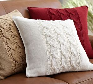 Housse de coussin géométrique tricotée avec pompons, style bohème, carrée, en coton, décorative, lavable à la main - Product Image 5