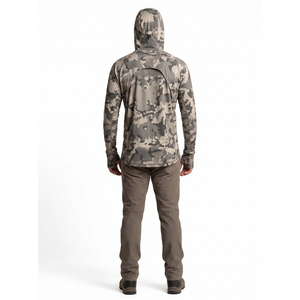 Sweat à capuche de pêche camouflage UPF 50+ personnalisé avec masque intégré, séchage rapide, antibactérien, respirant, manches longues, unisexe - Product Image 2