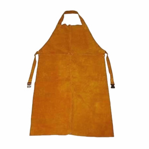 Tablier de soudeur sans manches en cuir de vachette pleine fleur robuste, haute résistance à la chaleur, protection contre les étincelles, pour travaux de construction et lutte contre les incendies - Product Image 6