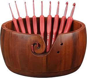 AZ ENTERPRISES Tazón de Madera para Hilos, Diseño Sencillo, Portátil, Moderno, 15 cm de Largo, 5 mm de Grosor, para Tejer a Mano, Almacenamiento Duradero para Manualidades - Product Image 2