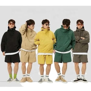 OEM Wind Breaker Plus Size Sets Windproof Men Polyester Nylon Windbreaker Short Tracksuit <b>Zipper</b> <b>Jackets</b> and Shorts 2 Pcs Set - Product Image 6