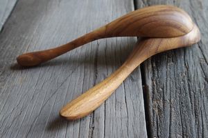 Handmade Wooden Spoons Set 2 Kitchen Utensils Dishwasher Safe High Heat Resistant Eco-Friendly Lightweight Non-Stick Food Safe - Product Image 6