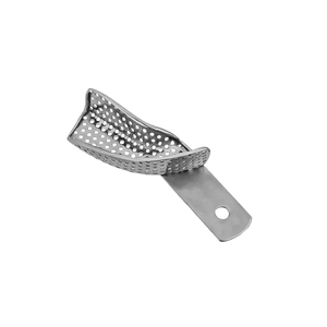 Plateaux d'empreinte manuels perforés en acier inoxydable extra larges de qualité professionnelle – Consommables dentaires - Product Image 1