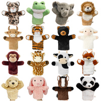 24 styles de marionnettes à main en peluche animaux, jouets en peluche vache, lion, singe, panda, girafe, grenouille, paresseux, marionnettes douces pour enfants
