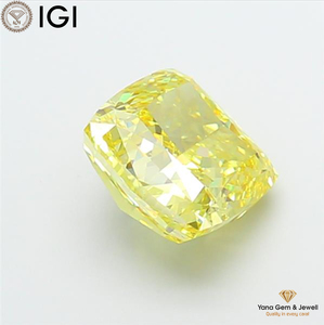 เพชรทรงคุชชั่น 5.01 กะรัต ความสะอาดระดับ VS1 สีเหลืองสดใส พร้อมใบรับรอง IGI เพชร CVD ที่เพาะเลี้ยงในห้องปฏิบัติการ สำหรับออกแบบเครื่องประดับของคุณ - Product Image 5