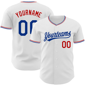 Custom White Full Button Baseball Jersey-Lightweight Moisture Wicking 100% Polyester Breathable Printed Unisex Adult - Product Image 5
