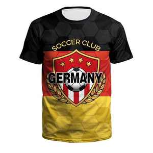 เสื้อฟุตบอลแบบซับลิเมชั่น แขนสั้น คอกลม ระบายเหงื่อได้ดี ทรงแอธเลติก พิมพ์ลายธงชาติ ไซส์พลัส สำหรับทุกเพศ - Product Image 6