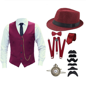 Chaleco de Traje Formal para Hombre, Color Rosa, Cuello en V, Reversible, Casual, con Botones, 5 Botones, Corte Regular, para Trajes/Esmoquin - Product Image 5