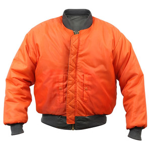 Blouson bomber pour homme, couleur unie, nylon coupe-vent, fermeture éclair, coupe classique, vêtements décontractés d'automne - Product Image 2