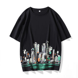 ANSZKTN Trend Summer New Men's Crew Neck Simple Loose Top Short Sleeve T-shirt - Product Image 3