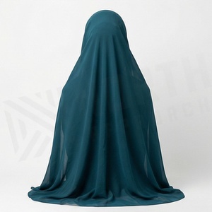 Hiyab de Chifón de Color Sólido para Mujer, Transpirable, para Uso Diario, Pañuelo Étnico de Oriente Medio - Product Image 2