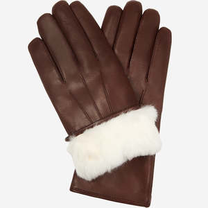 Gants tactiles en cuir véritable, élégants, doux, thermiques, pour l'hiver, décontractés, écologiques, longueur poignet - Product Image 6