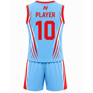 Ensemble d'uniformes de basketball bleu clair personnalisés OEM ODM, fabricant de maillots et shorts de sublimation pour vêtements de sport d'équipe, uniforme de basketball OEM - Product Image 6