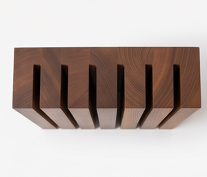 Bloc à couteaux haut de gamme en bois de qualité supérieure avec forme personnalisée au laser pour l'organisation des couteaux à domicile, à l'hôtel et en cuisine - Product Image 5