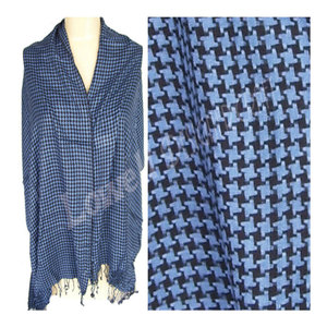 Elegant Houndstooth Rayon Scarf / Viscose Scarf Lightweight Luxury Fashion Accessory for Women Soft Breathable Printed Wrap - Product Image 3