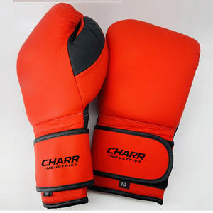Gants de boxe en cuir de haute qualité confortables avec fermeture auto-agrippante réglable, paume antidérapante, fabriqués au Pakistan - Product Image 1