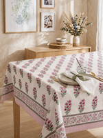Nappe en lin naturel tissé de luxe personnalisée pour la décoration de la maison et des événements - Nappe en tissu lavable et écologique - Cadeau de Noël
