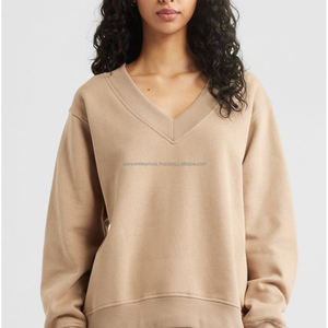 เสื้อฮู้ดผู้หญิงสำหรับฤดูหนาว ผ้าฝ้ายฟลีซ พร้อมบริการปรับแต่งโลโก้ด้านหน้า คุณภาพสูง บริการ OEM - Product Image 1