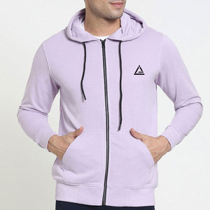 Comfortable Zipper <b>Hoodies</b> For Men Breathable Cotton Blended Material Relaxed Fit Ideal For <b>Workout</b> And Casual Fashion Wear - Product Image 1