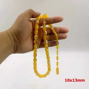 Chapelet islamique en résine fait main, forme hibou jaune, moulé, décoratif, cadeau religieux - Product Image 2