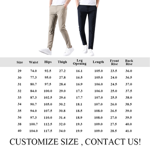 Pantalones de Golf para Hombre al por Mayor, Estilo Urbano, Color Caqui, de Algodón y Spandex, Casuales, para Oficina, Negocios, Marca OEM - Product Image 6