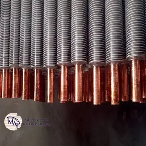 Los tubos con aletas en forma recta están disponibles en varios metales como: cobre, cuproníquel, latón de almirantazgo, aluminio-latón, etc.