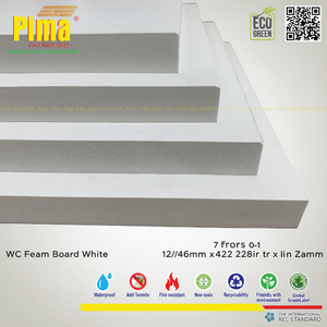 12mm Thick White PVC WPC Foam Board Sheet 0.6 G/cm3 Density Recyclable Interior Furniture <b>Solution</b> - Product Image 1