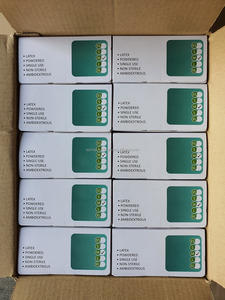 Luvas De Látex Descartáveis Malásia Guantes Látex Da Malásia Luvas Em Pó Duráveis - Product Image 3