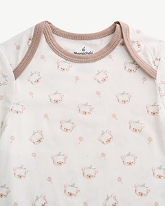 Modal Spandex Short Sleeve Snap <b>Bear</b> Print Baby Bodysuit for Newborn Unisex ODM Vietnam - Product Image 3