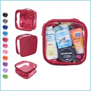 Borsa da viaggio trasparente approvata TSA per articoli da toeletta, formato quart, per liquidi, riutilizzabile, sicura per il trasporto aereo - Product Image 3