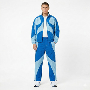 Men Color Block Nylon Track Pants Lightweight Sport <b>Trousers</b> Elastic Waist Casual Streetwear Private Label Service - Product Image 3