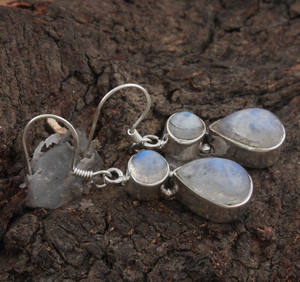 Boucles d'oreilles pendantes en pierres précieuses arc-en-ciel en gros, argent sterling 925, fabrication artisanale, boucles d'oreilles vintage de luxe, fête, mariage, anniversaire - Product Image 6