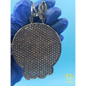 Grand pendentif Allah serti de diamants avec numéro personnalisé 94, diamant baguette, étoile, diamant simulé, bijoux hip hop pour hommes - Product Image 6