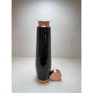 Premium Pure Copper Water <b>Bottle</b> with Matte Black Marble Enamel Finish Leak-Proof Ayurvedic Drinking <b>Flask</b> for Yoga - Product Image 5