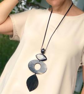 Butterfly Shape Horn Pendant Necklace Natural Stone Bohemia Style Unisex Jewelry Set luxury vintage horn jewelry pendant - Product Image 3