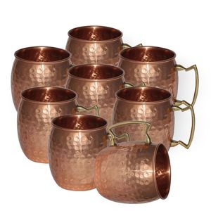 Hammered copper mug set orchard sanctuary drink <b>cups</b> <b>reusable</b> premium beverage serving mugs durable finish - Product Image 6