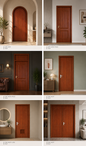 Puerta Interior de Diseño Moderno en Madera y Plástico Compuesto, Acabado Manual, Garantía de 5 Años, para Dormitorio o Supermercado - Product Image 2