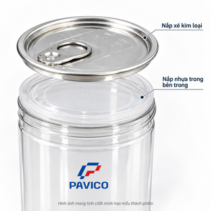 Frasco de Plástico PET Transparente de 370 ml con Tapa Metálica Fácil de Abrir para Envasado de Alimentos Secos, Fabricante en Vietnam - Product Image 4