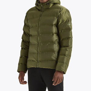 2025 <b>Mens</b> Hooded <b>Long</b> Puffer <b>Jacket</b> with Zipper Closure Coated Fabric Best Selling High Quality Winter Casual Custom Clothing - Product Image 1