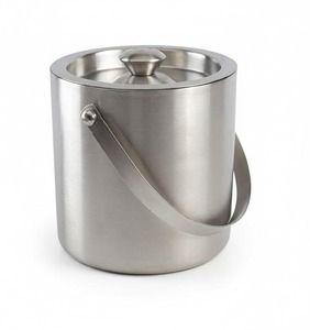 Contenedor de hielo metálico negro mate de la mejor calidad para enfriar bebidas, botellas de vino, latas, fiestas, bodas, restaurantes, en venta. - Product Image 1