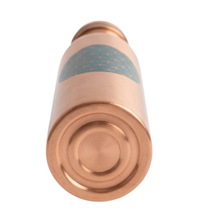 ขวดน้ำทองแดงดีไซน์เรียบง่ายแบบดั้งเดิม  ทรงกลม สีสันสวยงาม พกพาสะดวก - Product Image 3